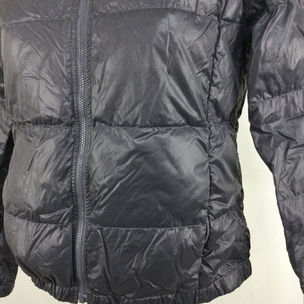 J. Crew Nylon Down Puffer Full Zip Hooded  Bomber Jacket Blue Size Small - Picture 7 of 15